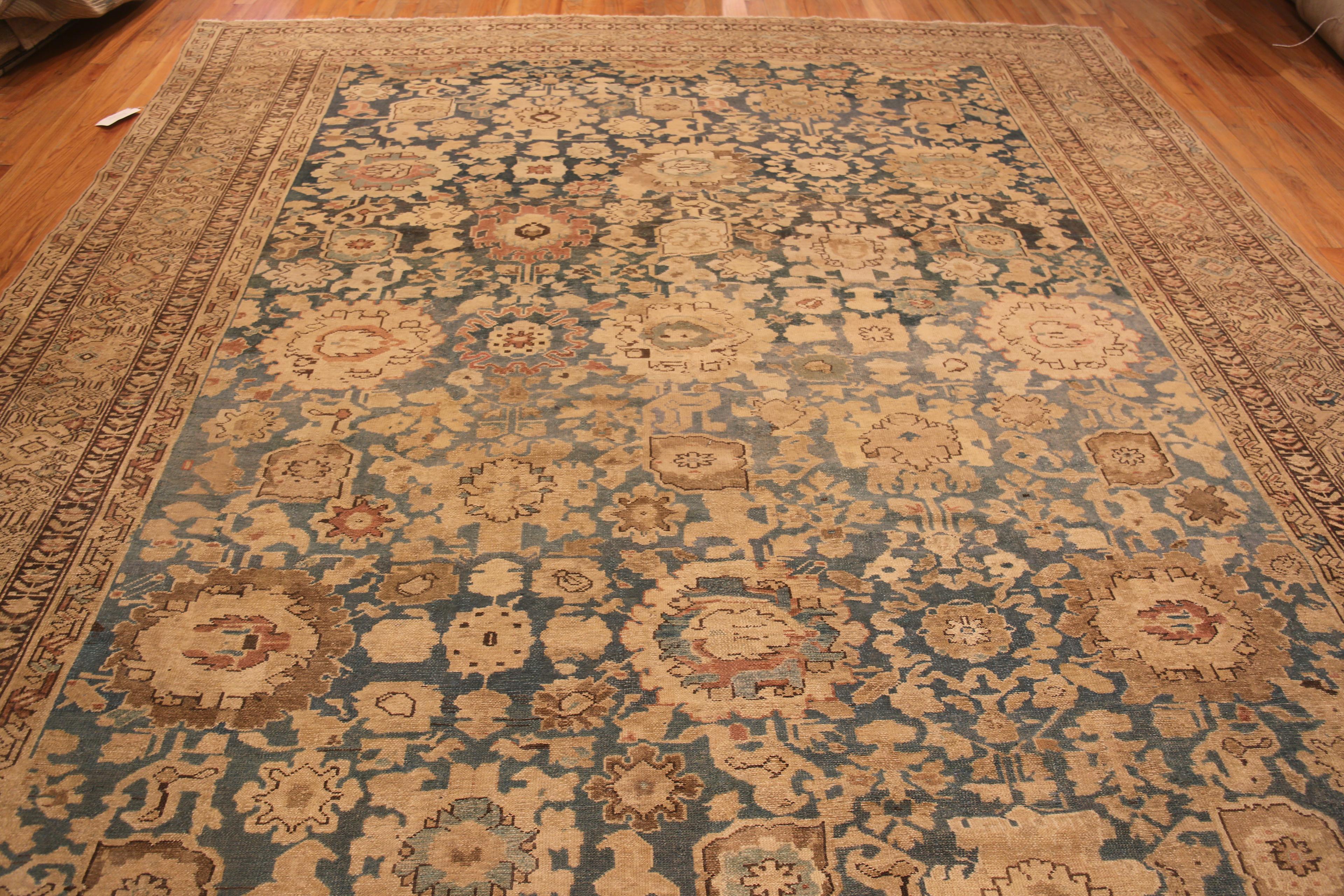 Decorative Large Size Light Blue Tribal Antique Persian Malayer Rug 11'6