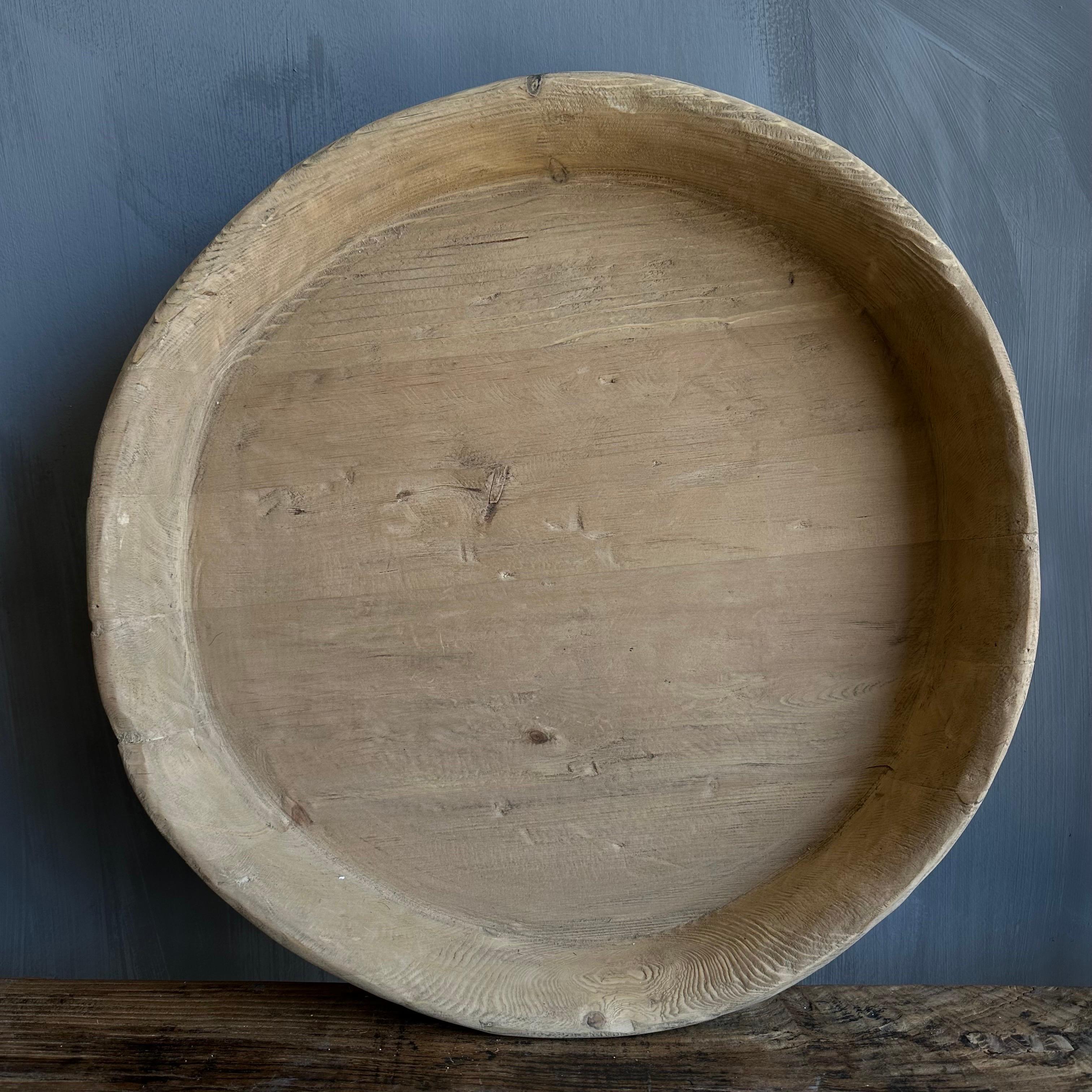 Decorative Large Wood Accent Bowl for Counter or Table For Sale 1