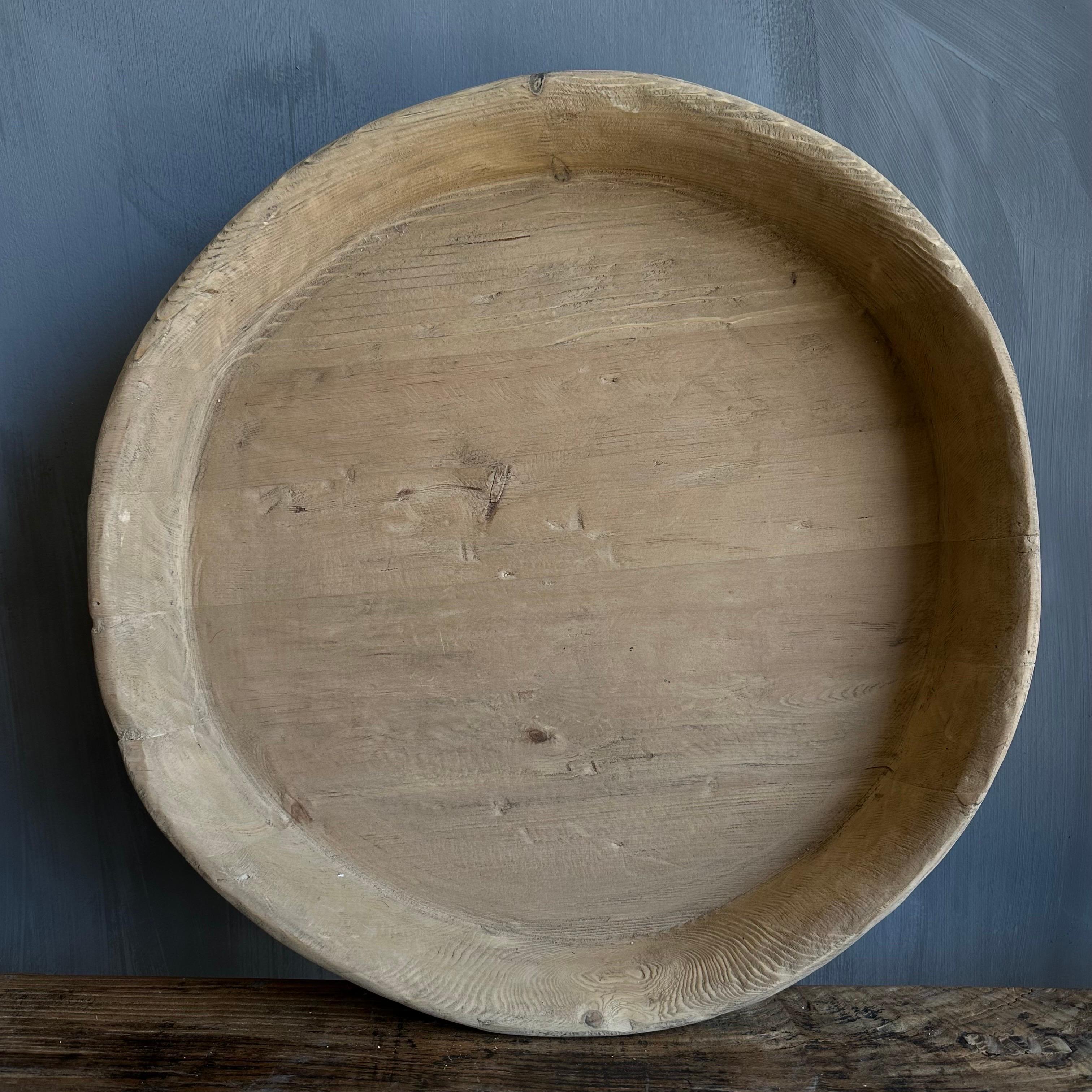 Decorative Large Wood Accent Bowl for Counter or Table For Sale 2