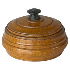 Boîte décorative à couvercle en bois des années 1930