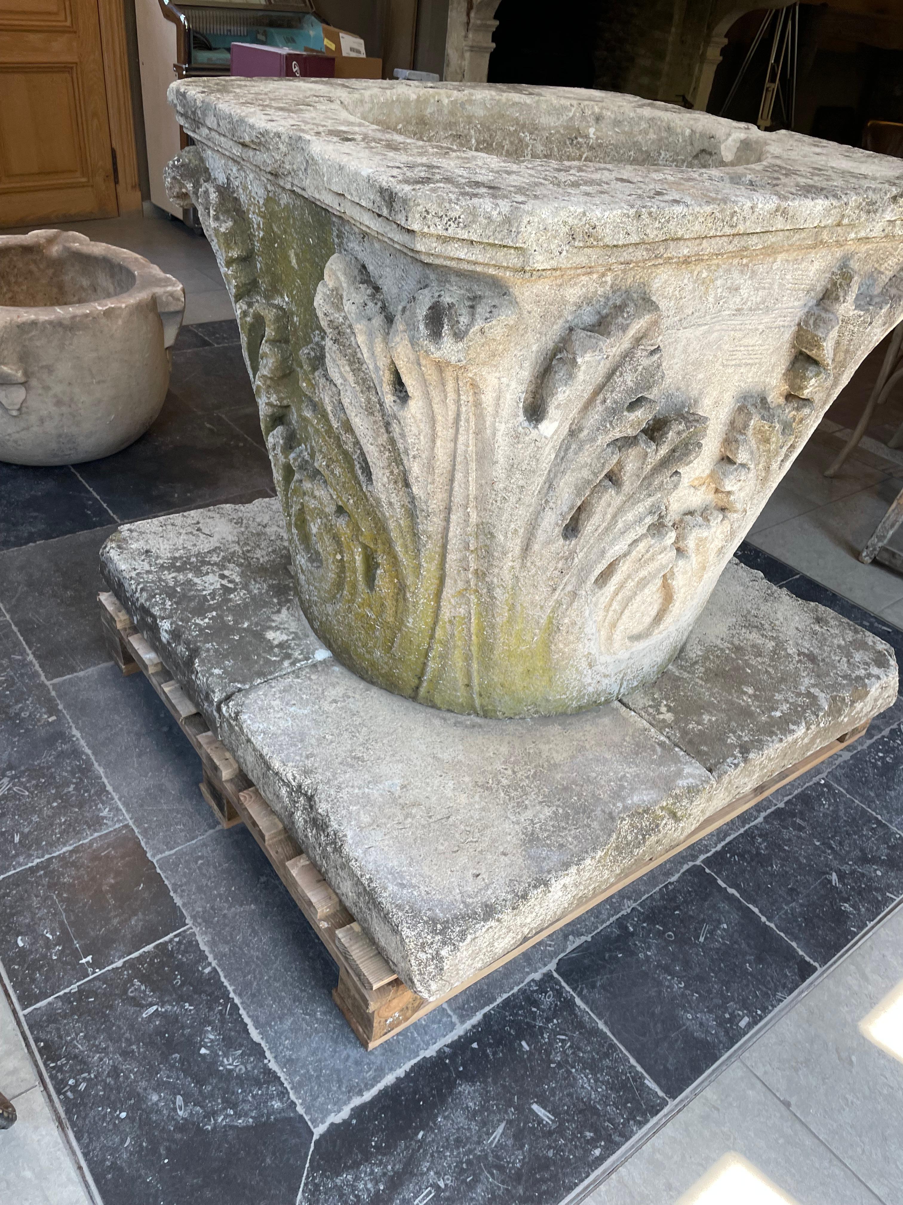 20th Century Decorative Limestone Wellhead For Sale
