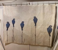 Pannelli decorativi di carta da parati francese in edizione limitata raffiguranti uccelli