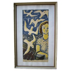 Decorative lithography signed and dated 51