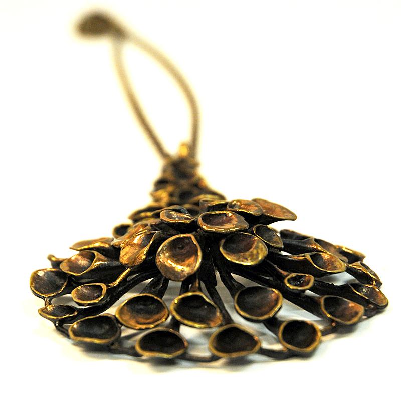 Late 20th Century Decorative Longer Bronze Necklace by Hannu Ikonen, Finland, 1970s