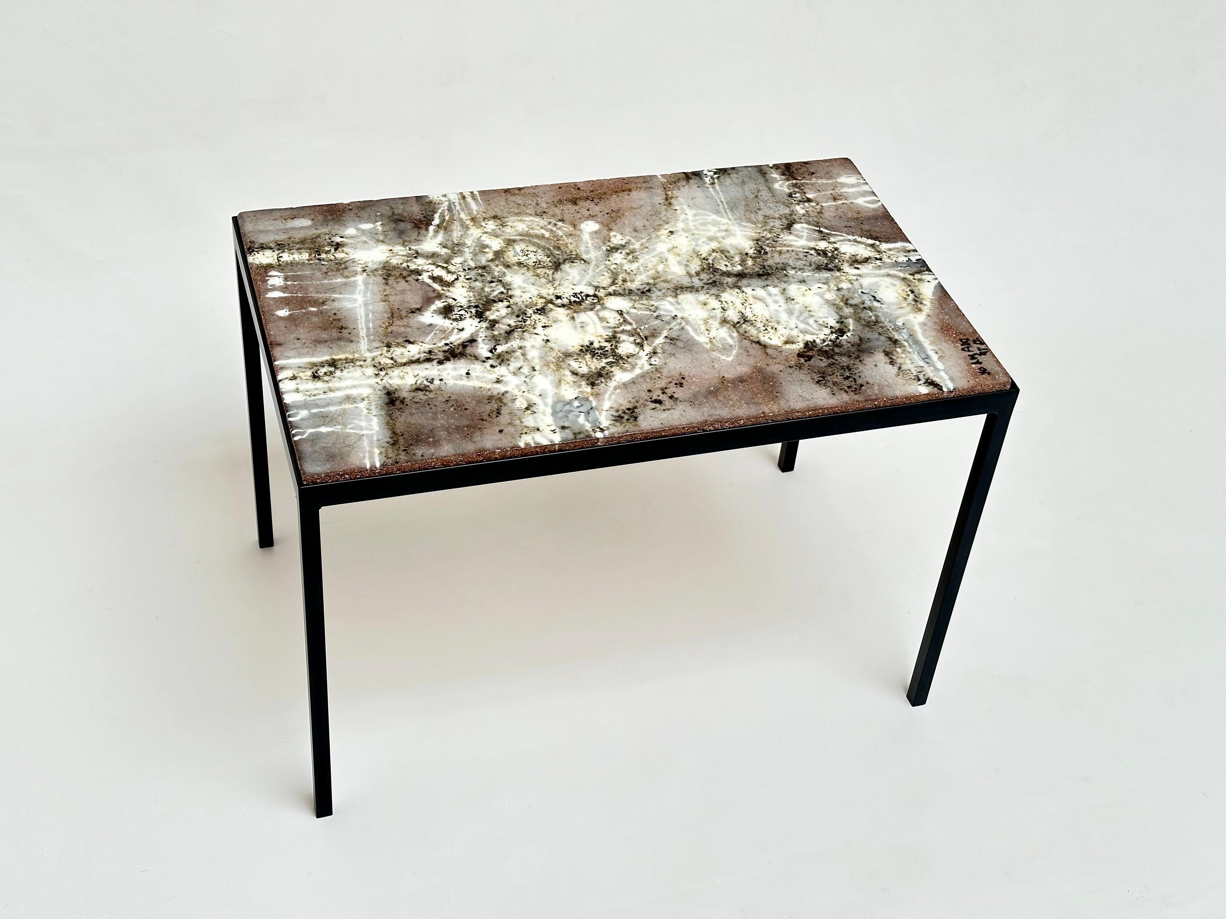 Decorative Low Table, Jo Amado, France 1962 For Sale 3