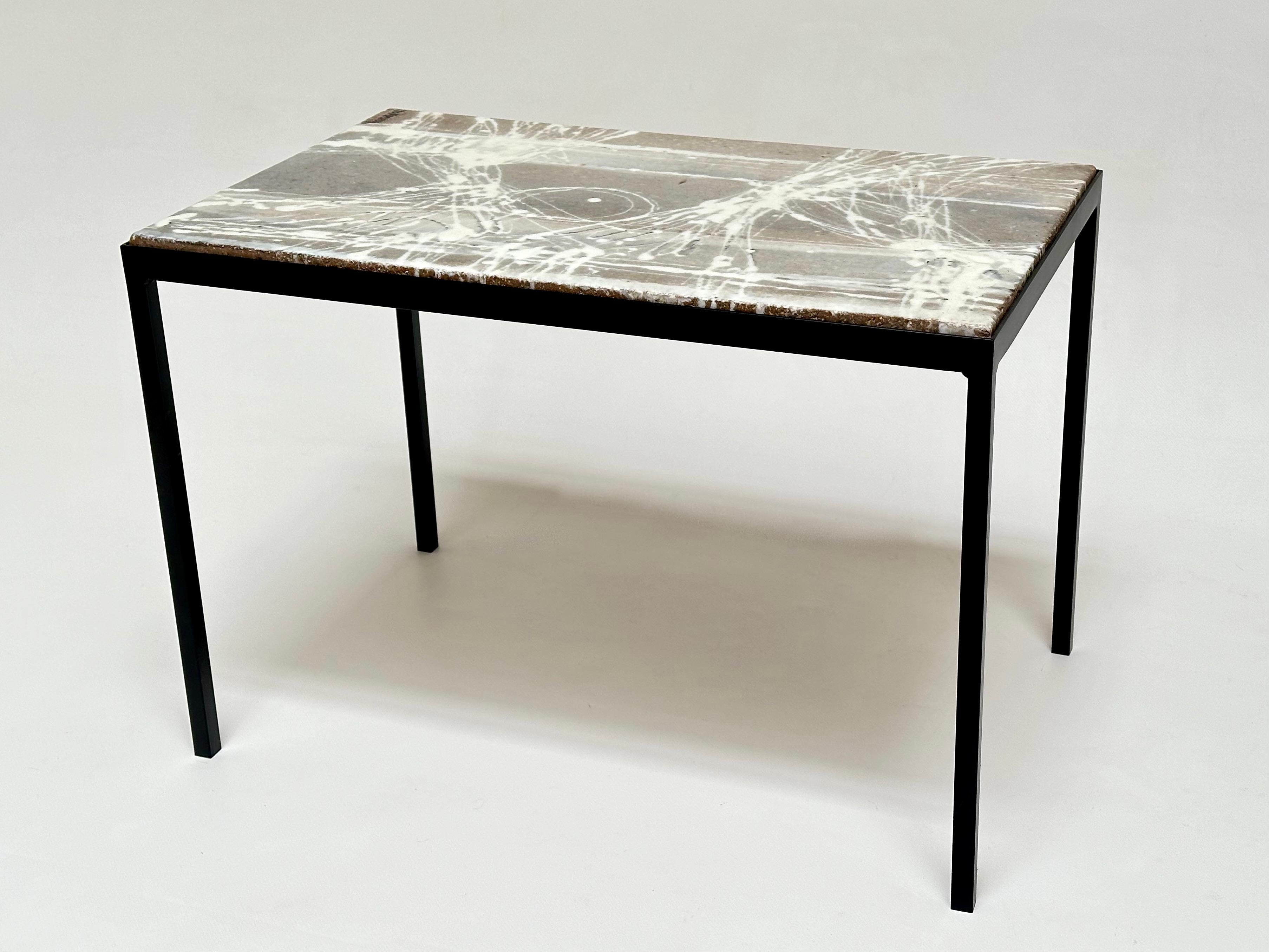 Mid-Century Modern Decorative Low Table, Jo Amado, France 1962 For Sale