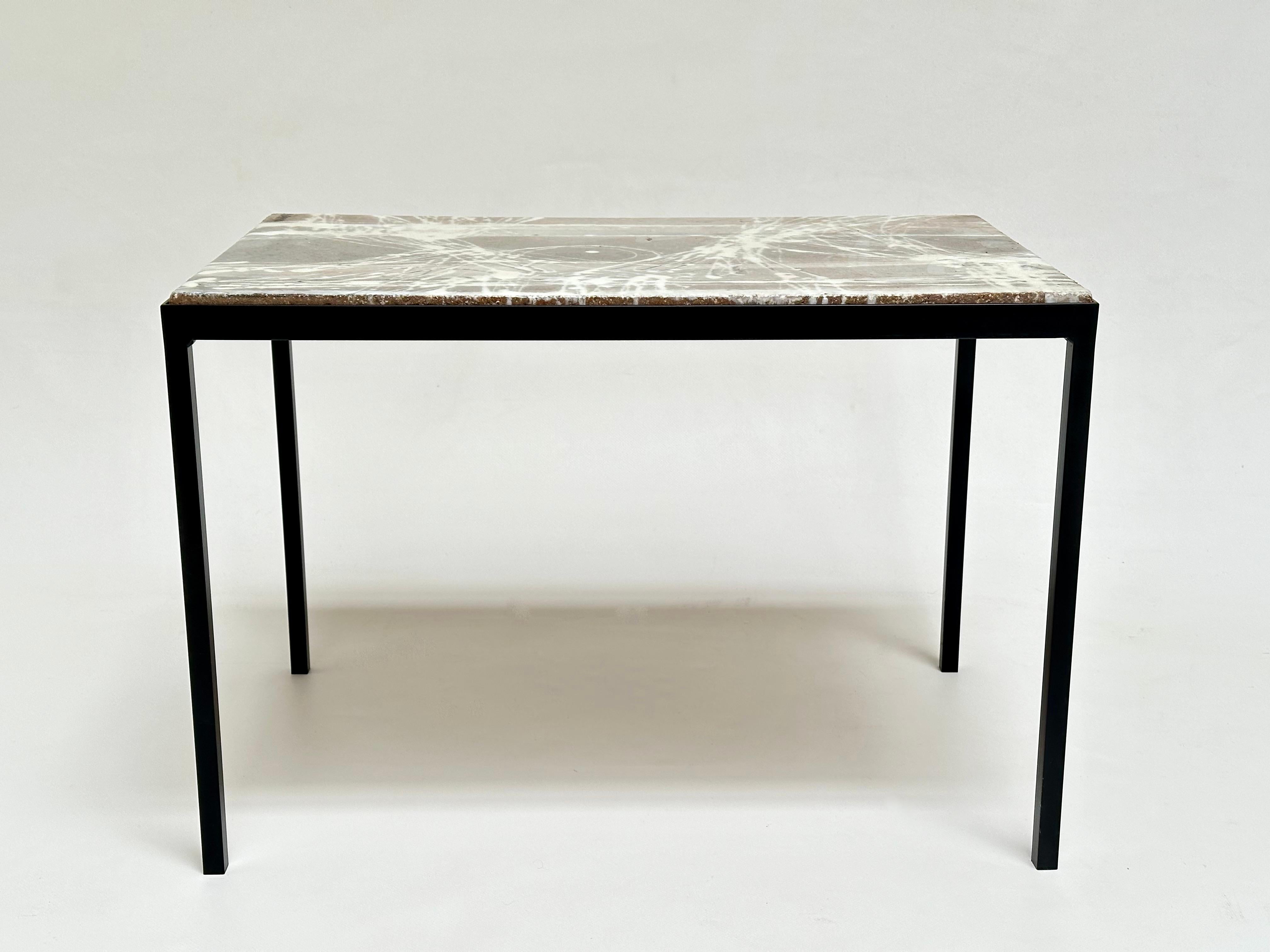 Mid-20th Century Decorative Low Table, Jo Amado, France 1962 For Sale