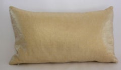 Vintage Lumbar Throw Pillow in Champagne Gold Shimmer