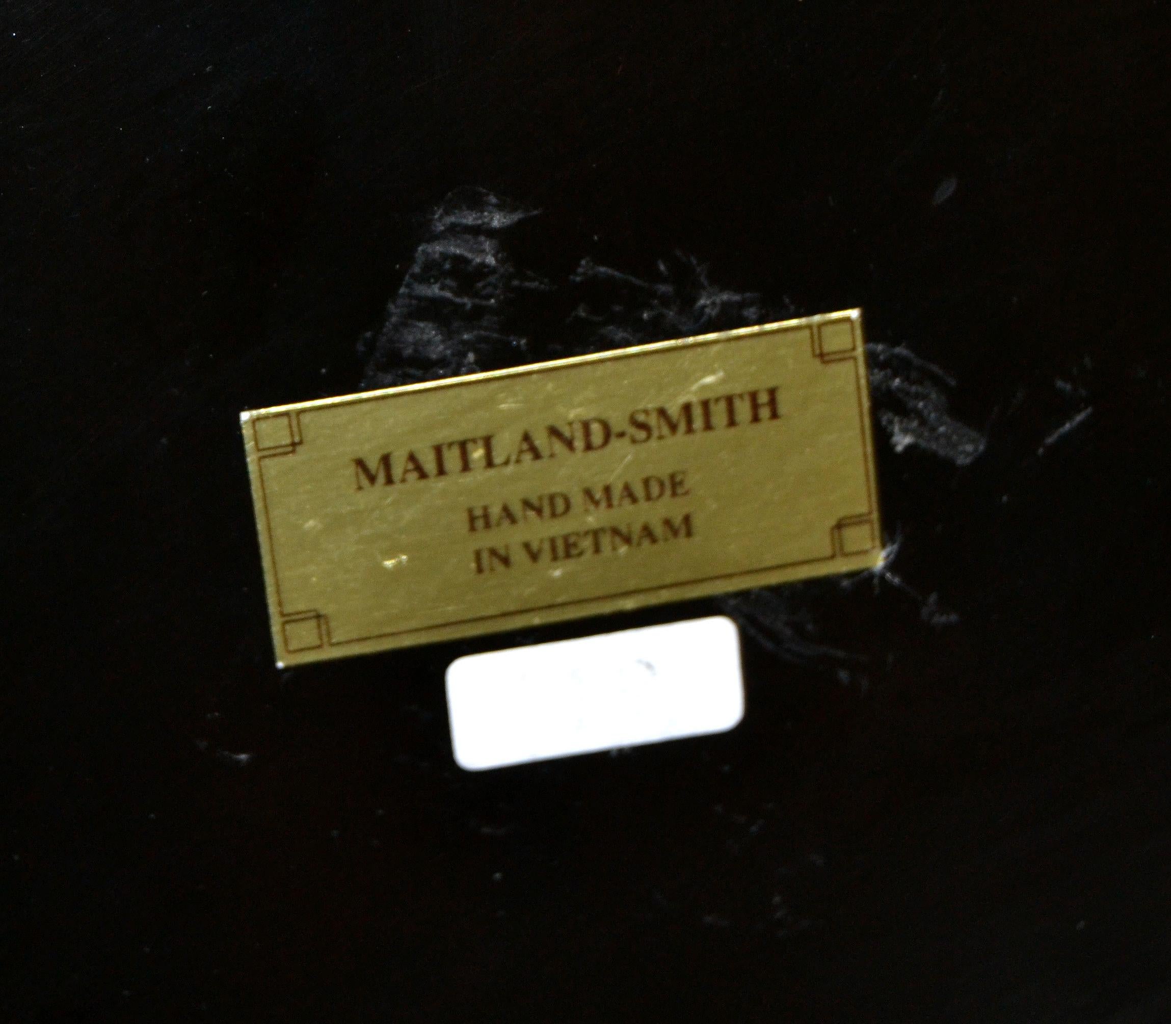 Decorative Maitland-Smith Crackled Eggshell and Brass Box 4