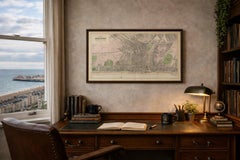 Decorative Map of Brighton Seafront, Victorian Coastal City Plan, 1885