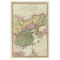 Carte décorative de l'Empire de Chine, Corée, Japon, Taïwan, Lucon, Macao, 1780
