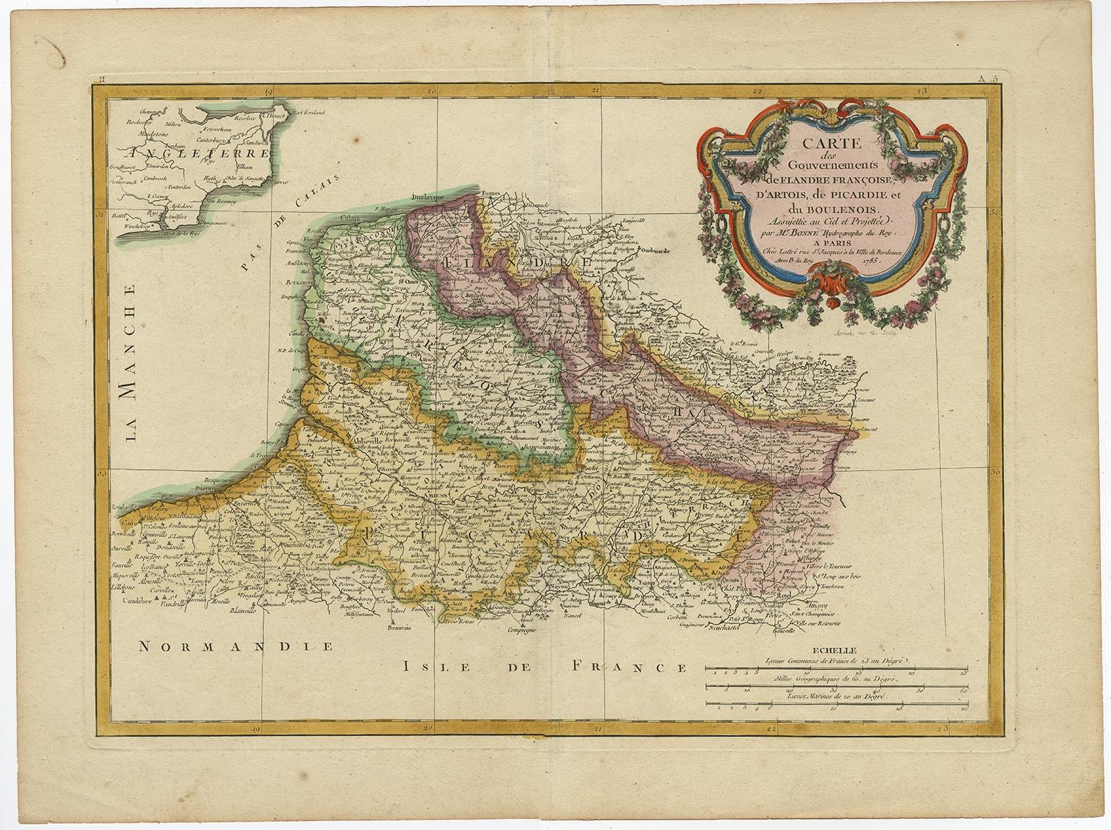 Carte ancienne intitulée 