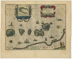 Decorative Map of the Spice Islands in the Mollucas, Indonesia, ca.1640