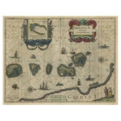Decorative Map of the Spice Islands in the Mollucas, Indonesia, ca.1640
