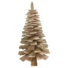 Decorative Medium Handmade Wooden Christmas Tree in Oak