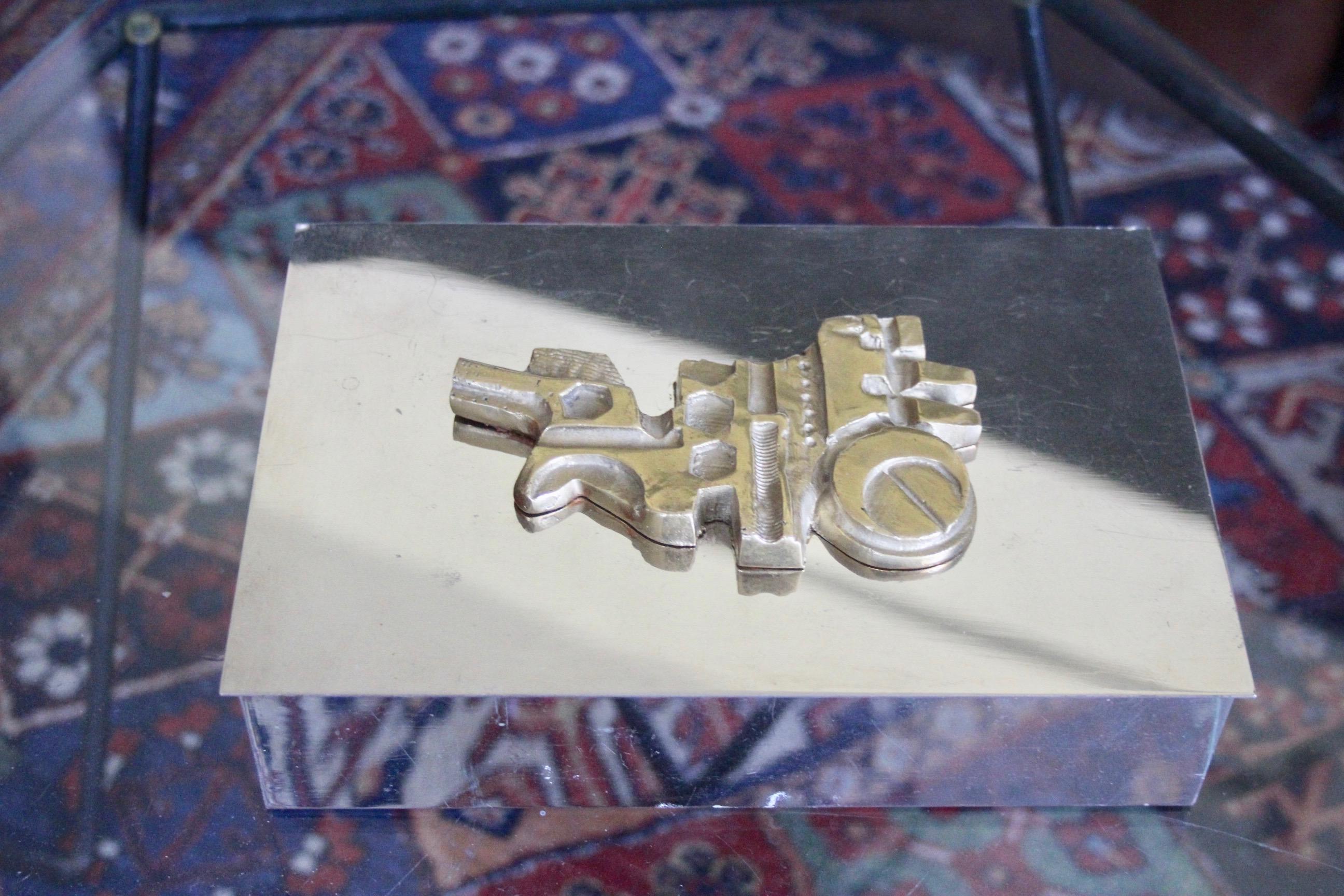 Métal Boîte décorative en métal en vente