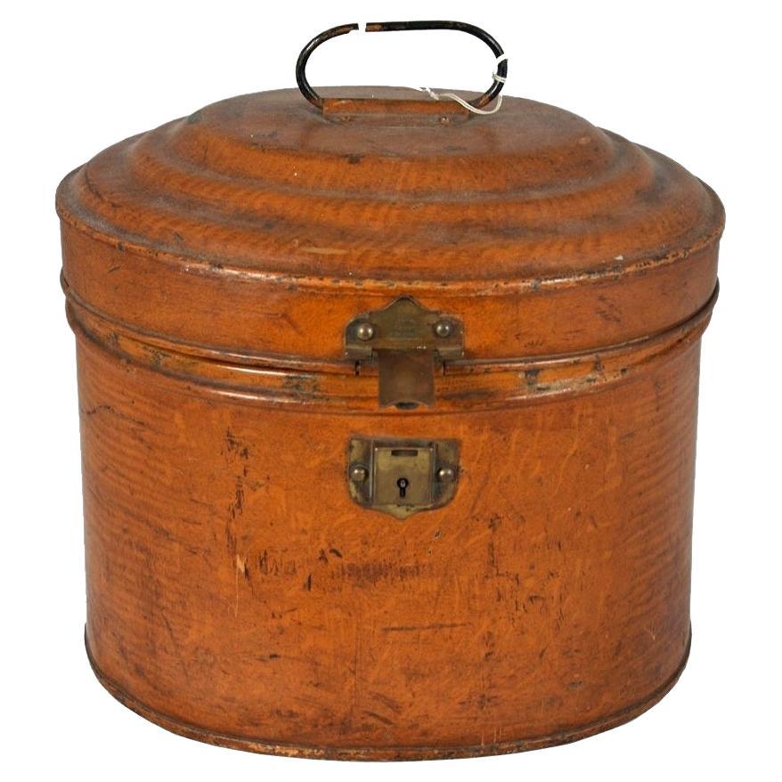 Caja Metálica Decorativa en Tono Marrón