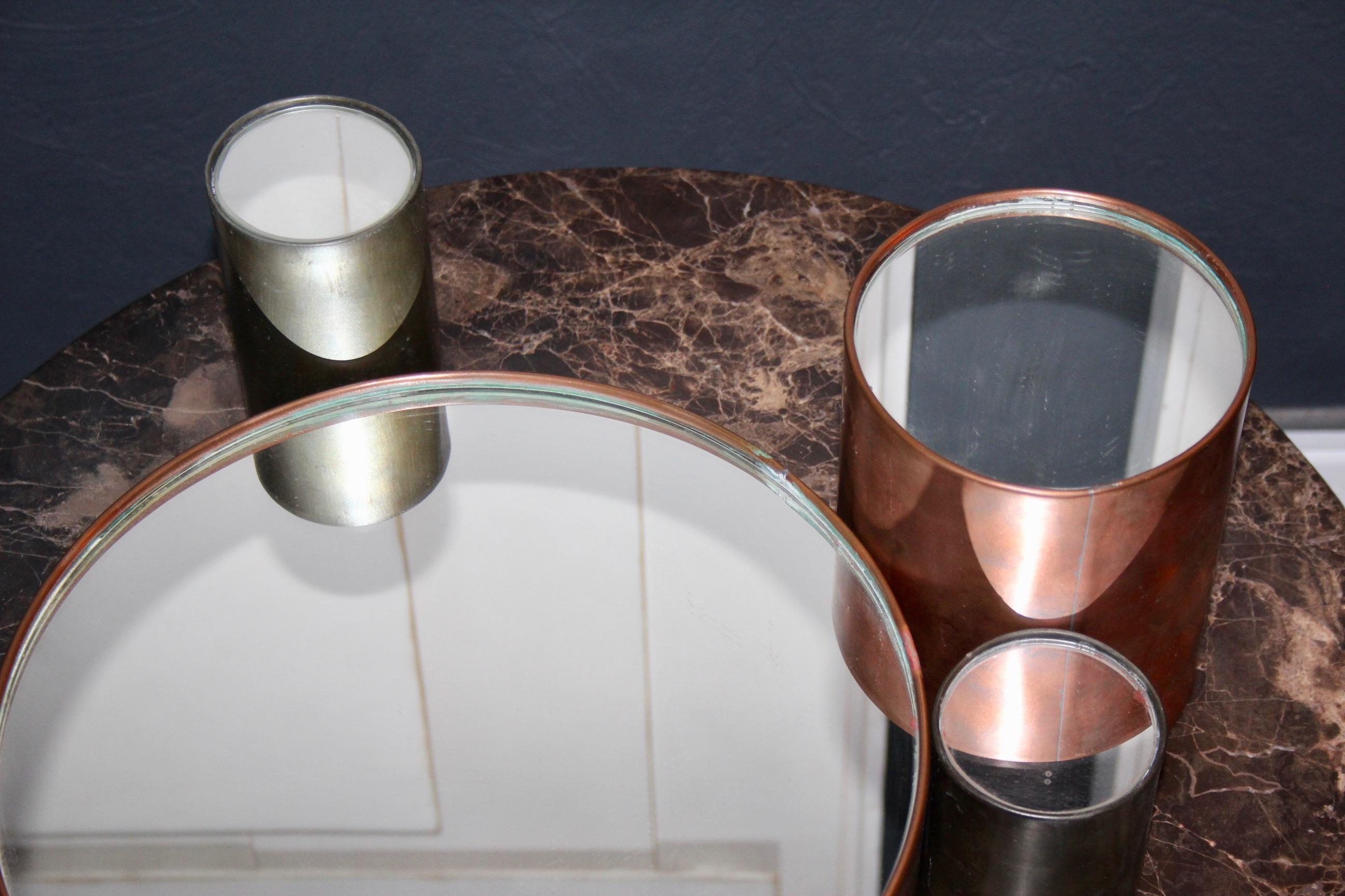 Rame Decorativo  set di specchi in metallo in vendita