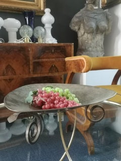 Decorative metal serving/fruit bowl designed by Pál Horváth