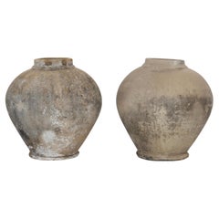 Vintage Set of Decorative Mexican Clay Vases. Auroras. XX Century. Herencias Collection.
