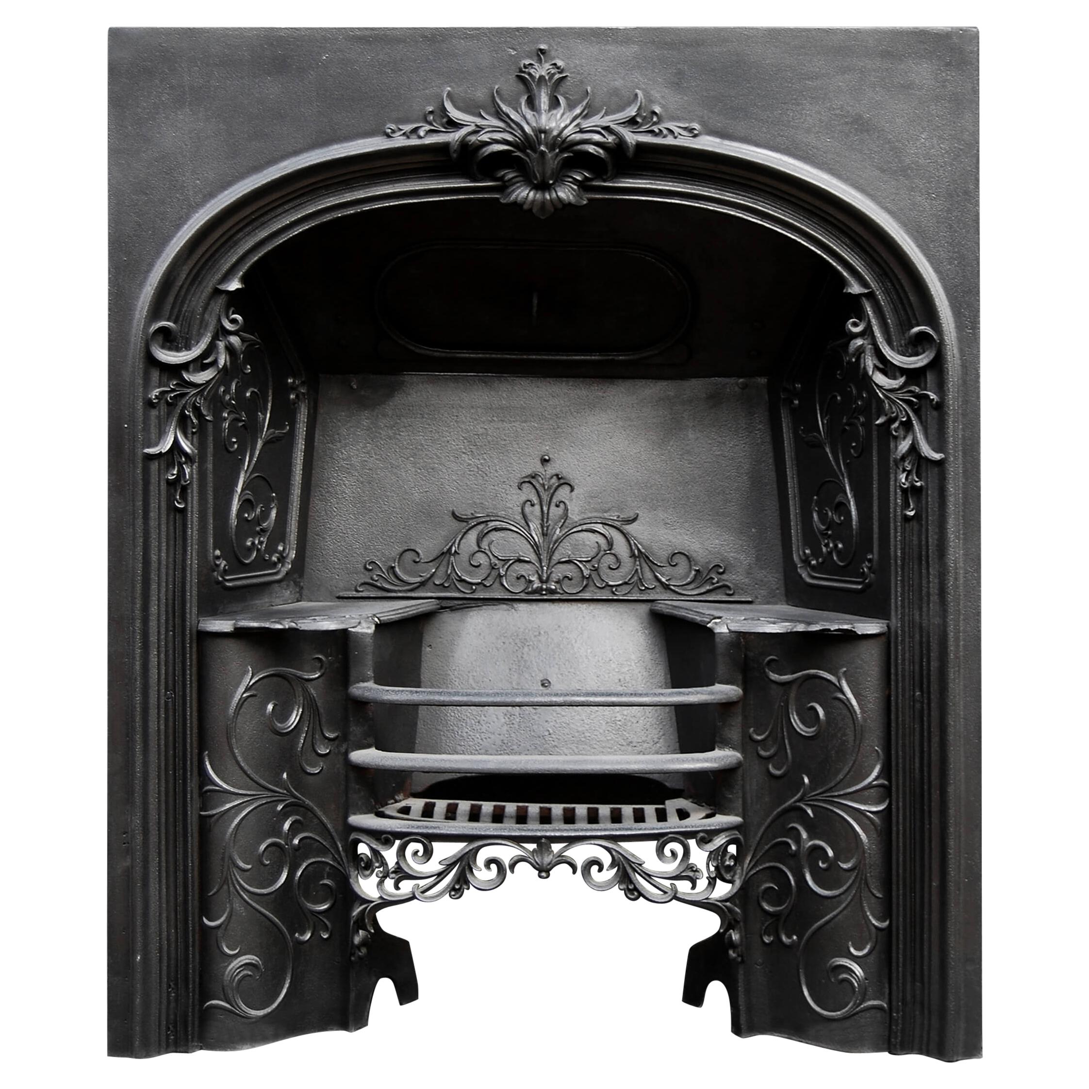 Decorative Mid 19th Century Cast Iron Register Grate