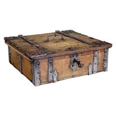 Decorative Mid-19th Century Oak Strong Box