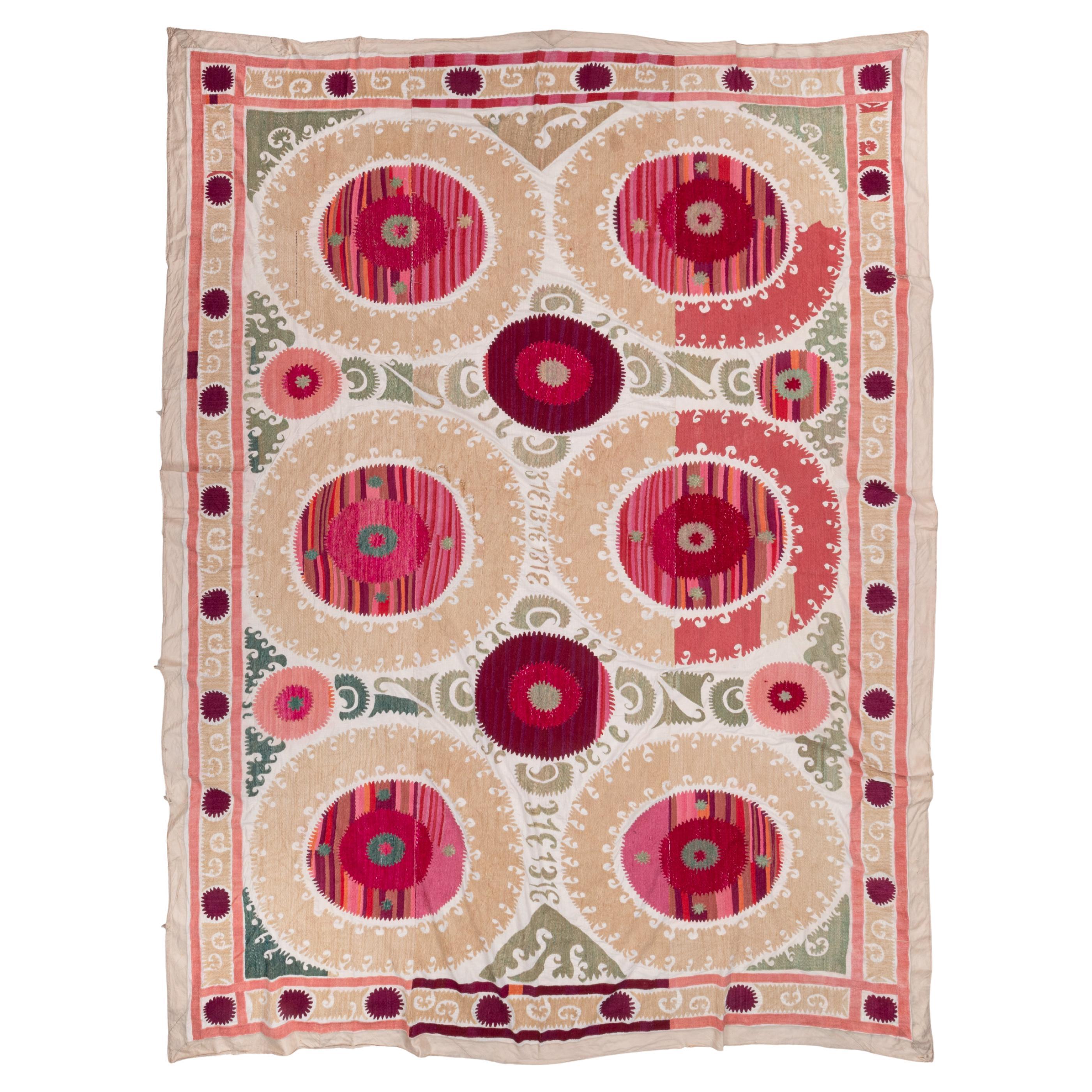 Dekorativ Mitte 20. Jh.  Samarkand Suzani, Usbekistan