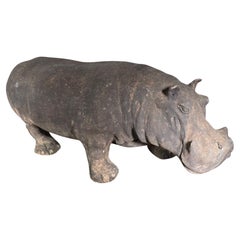 Decorative Mid-20th Century Terracotta Hippopotamus, Tuscany