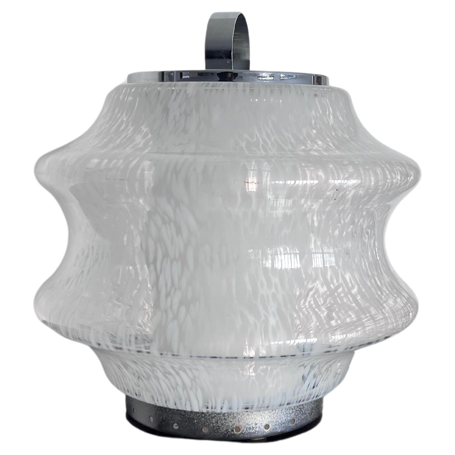 Decorative Mid-Century Italian table lamp, Murano glass, Reggiani/Mazzega style For Sale