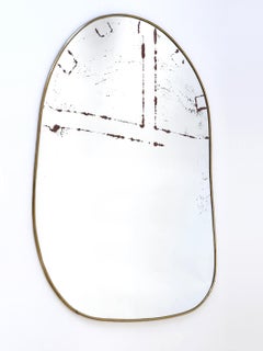 Decorative Mid-Century Modern-Decor Asymmetric Wall-Mounted Mirror Allemagne 1950s