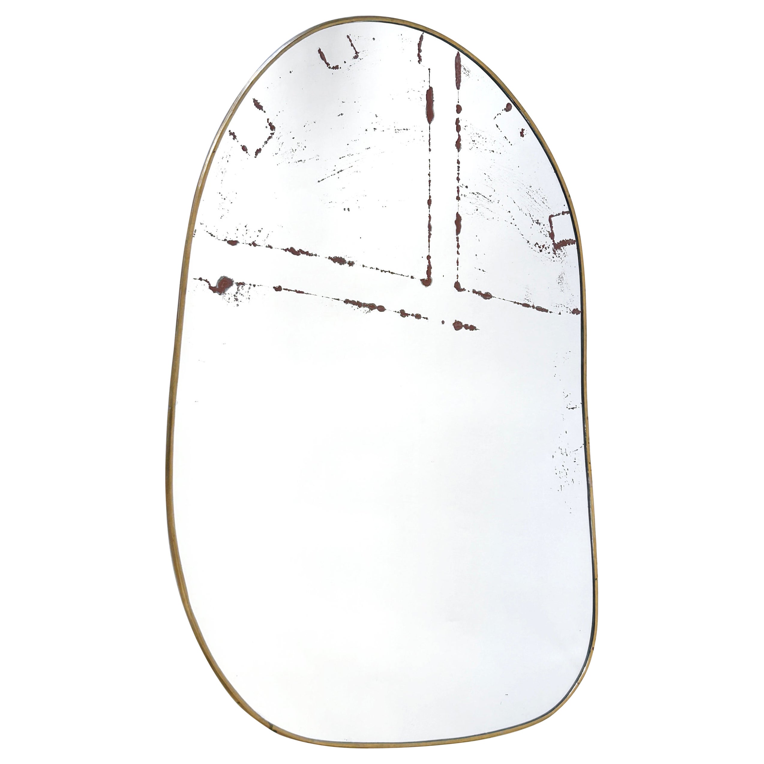 Decorative Mid-Century Modern Asymmetric Wall-Mounted Mirror Germany 1950s
