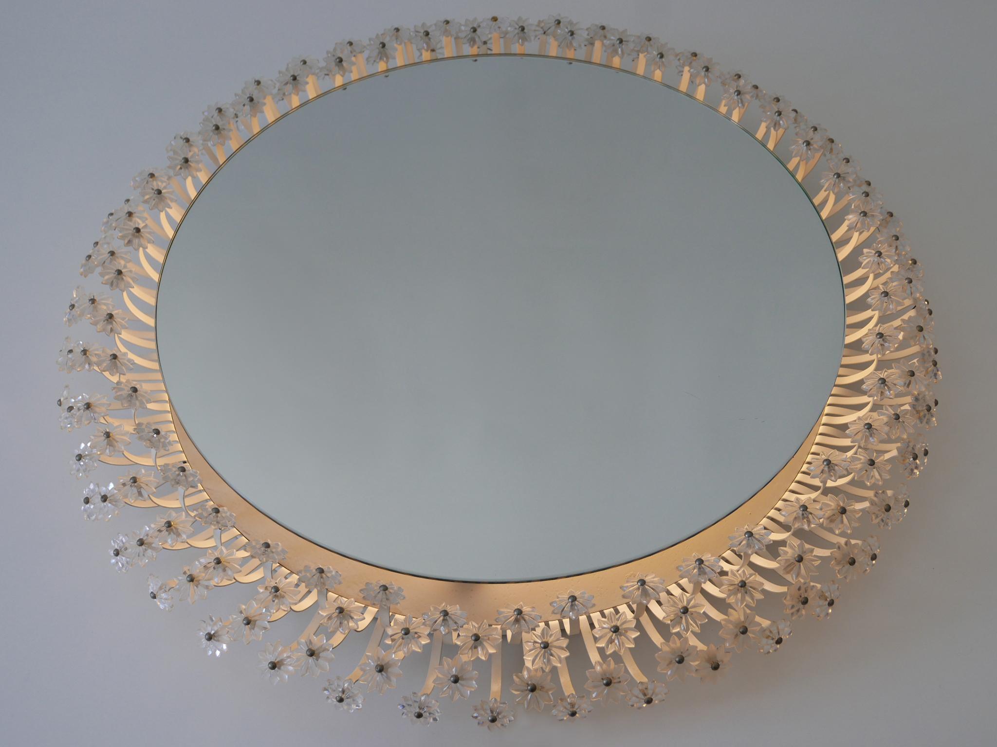 Decorative Mid-Century Modern Backlit Wall Mirror by Schöninger Germany 1960s For Sale 9