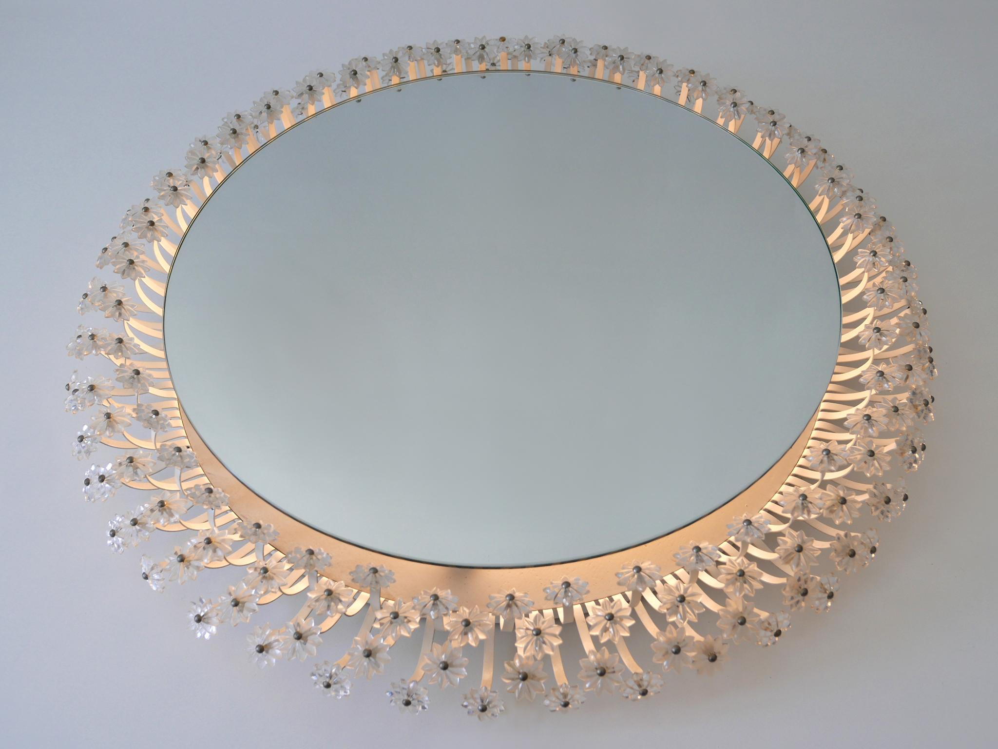 Mid-20th Century Decorative Mid-Century Modern Backlit Wall Mirror by Schöninger Germany 1960s For Sale
