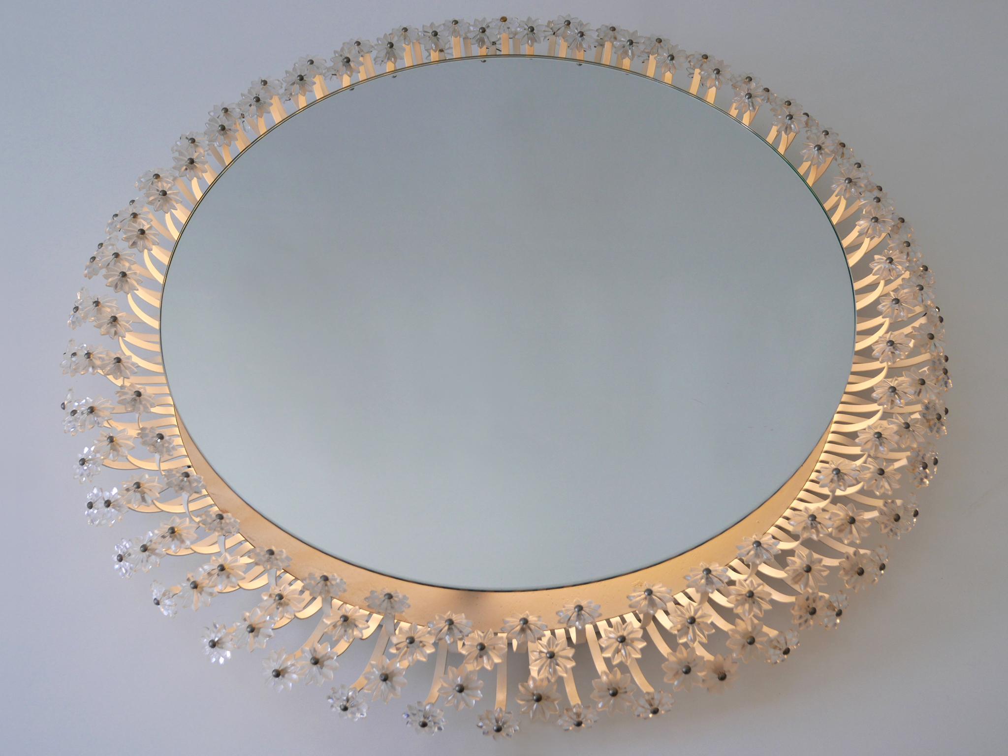 Decorative Mid-Century Modern Backlit Wall Mirror by Schöninger Germany 1960s For Sale 4