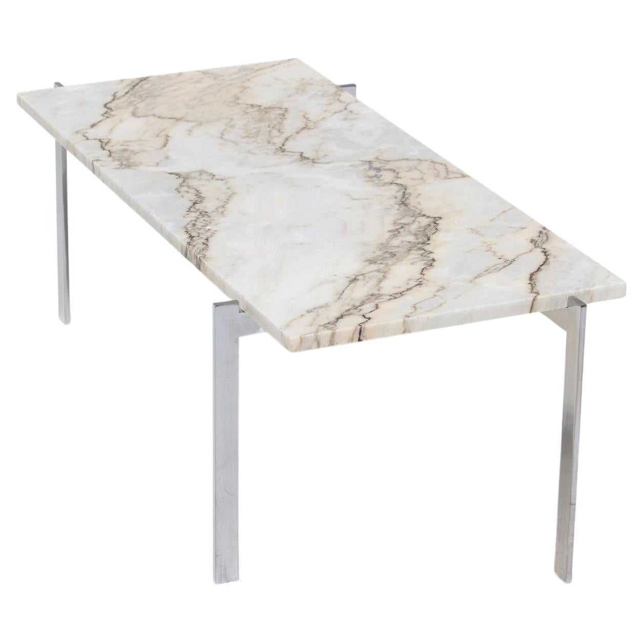 Decorative Mid-Century Modern Coffee Table in Marble and Chrome, 1960s