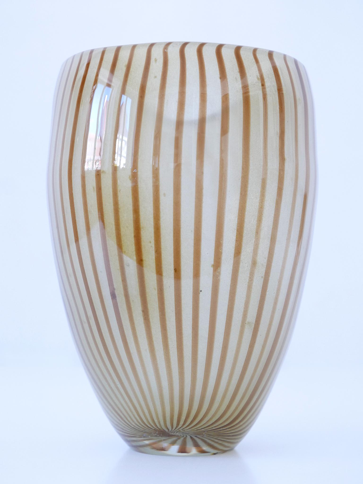 Decorative Mid Century Modern Murano Glass Vase Italy 1960s  In Good Condition For Sale In Munich, DE