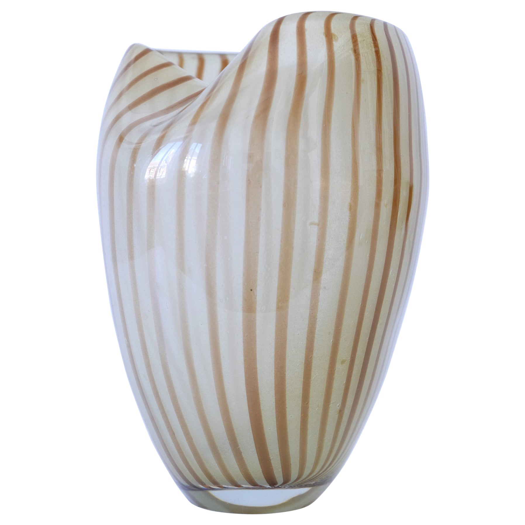 Decorative Mid Century Modern Murano Glass Vase Italy 1960s