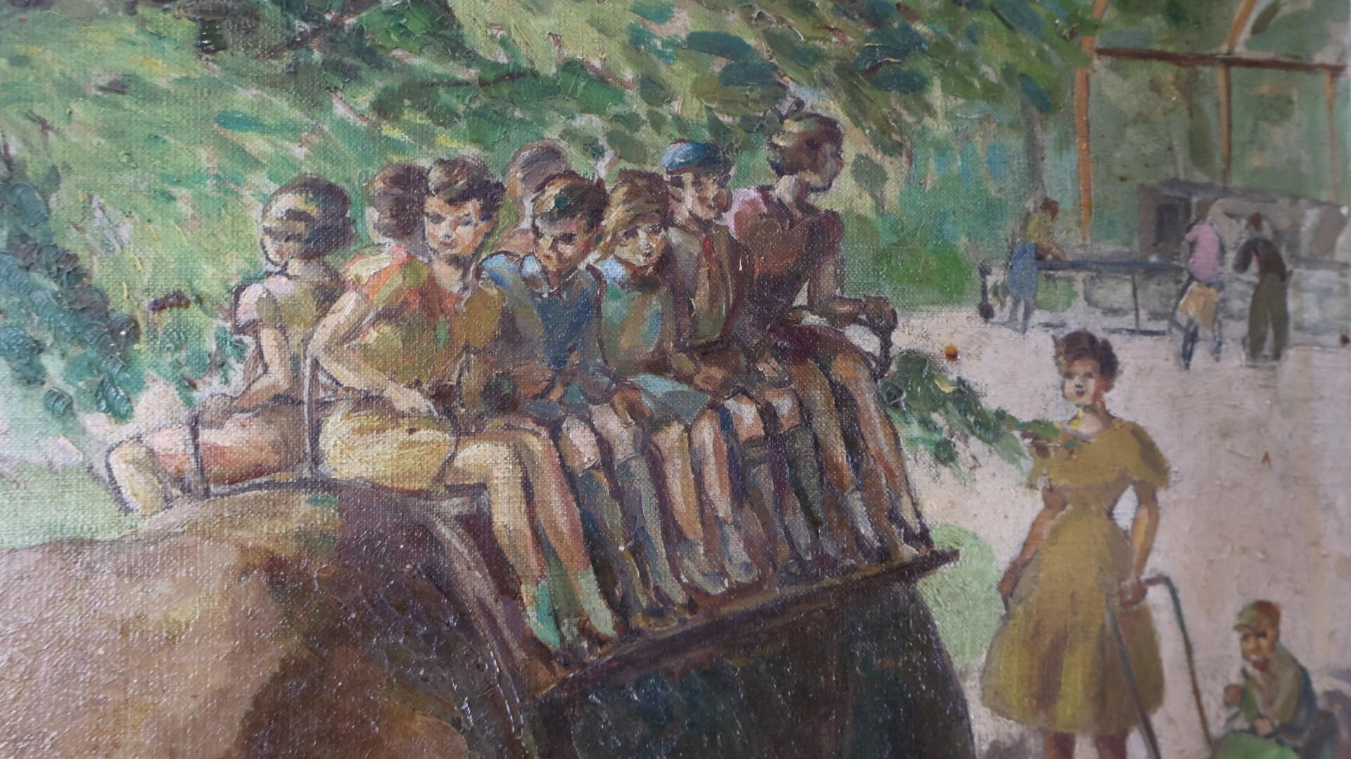 Mid-Century Modern Decorative Mid Century Painting In Regent’s Park London For Sale