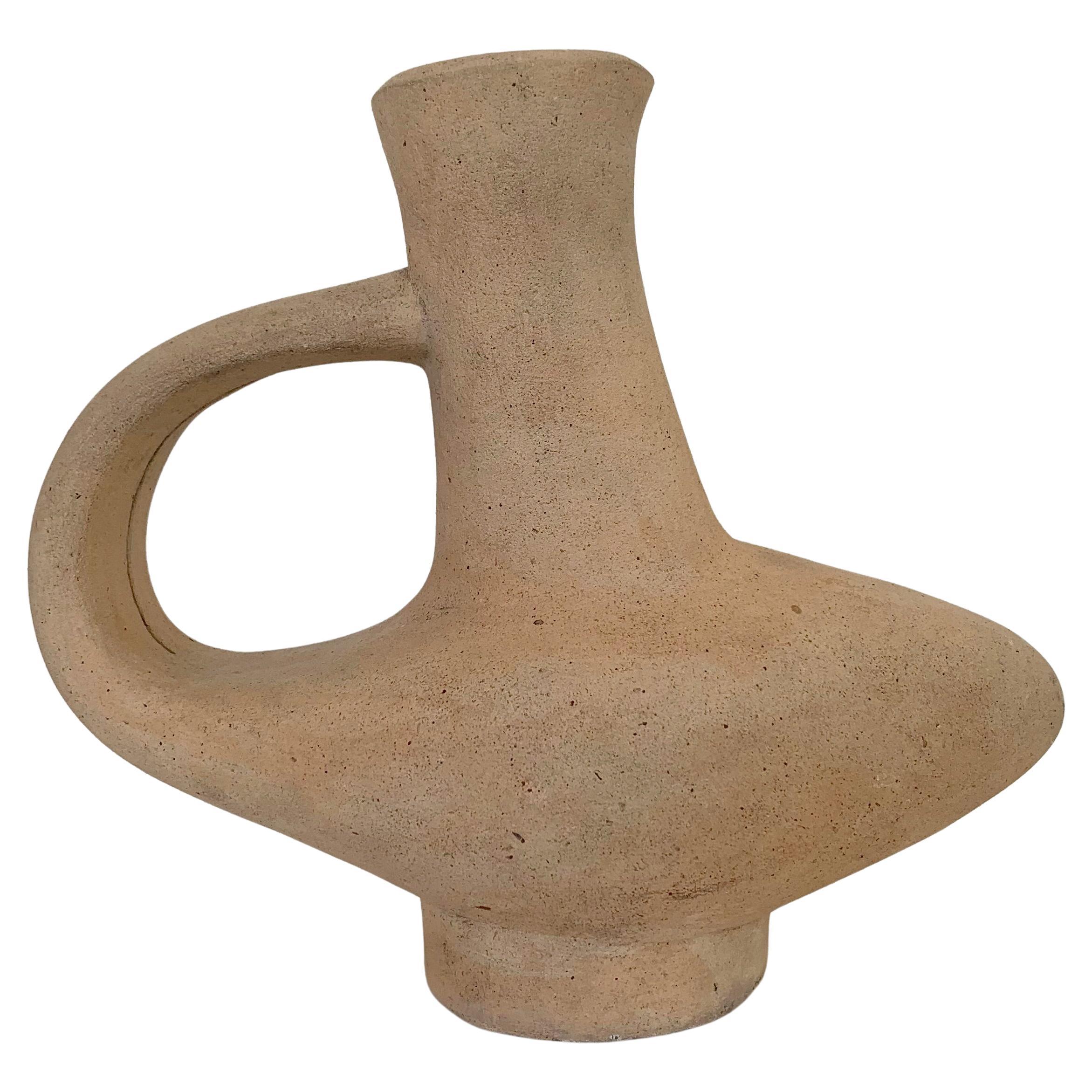 Decorative Mid-Century Signed Ceramic Vase, 1966, France.