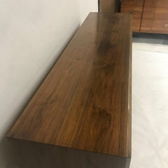 Decorative Midcentury Edmond J Spence Stilted Walnut Credenza, Sideboard, Buffet