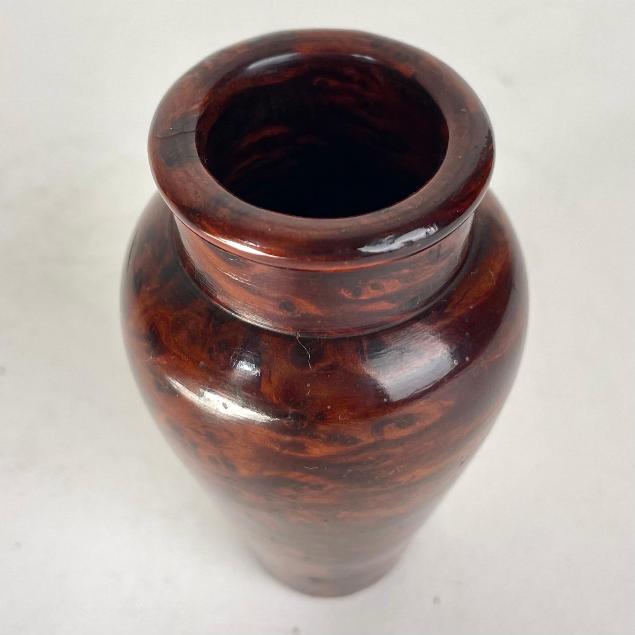 Nodo Vaso decorativo in miniatura/tazza per matite in radica di Thuja, anni '20 in vendita