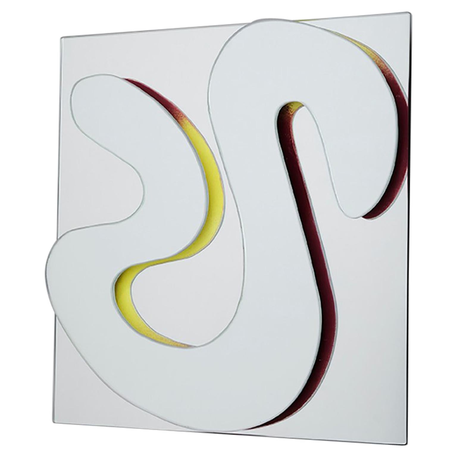 Decorative Mirror Abstract Shape "Trazo Doble" For Sale