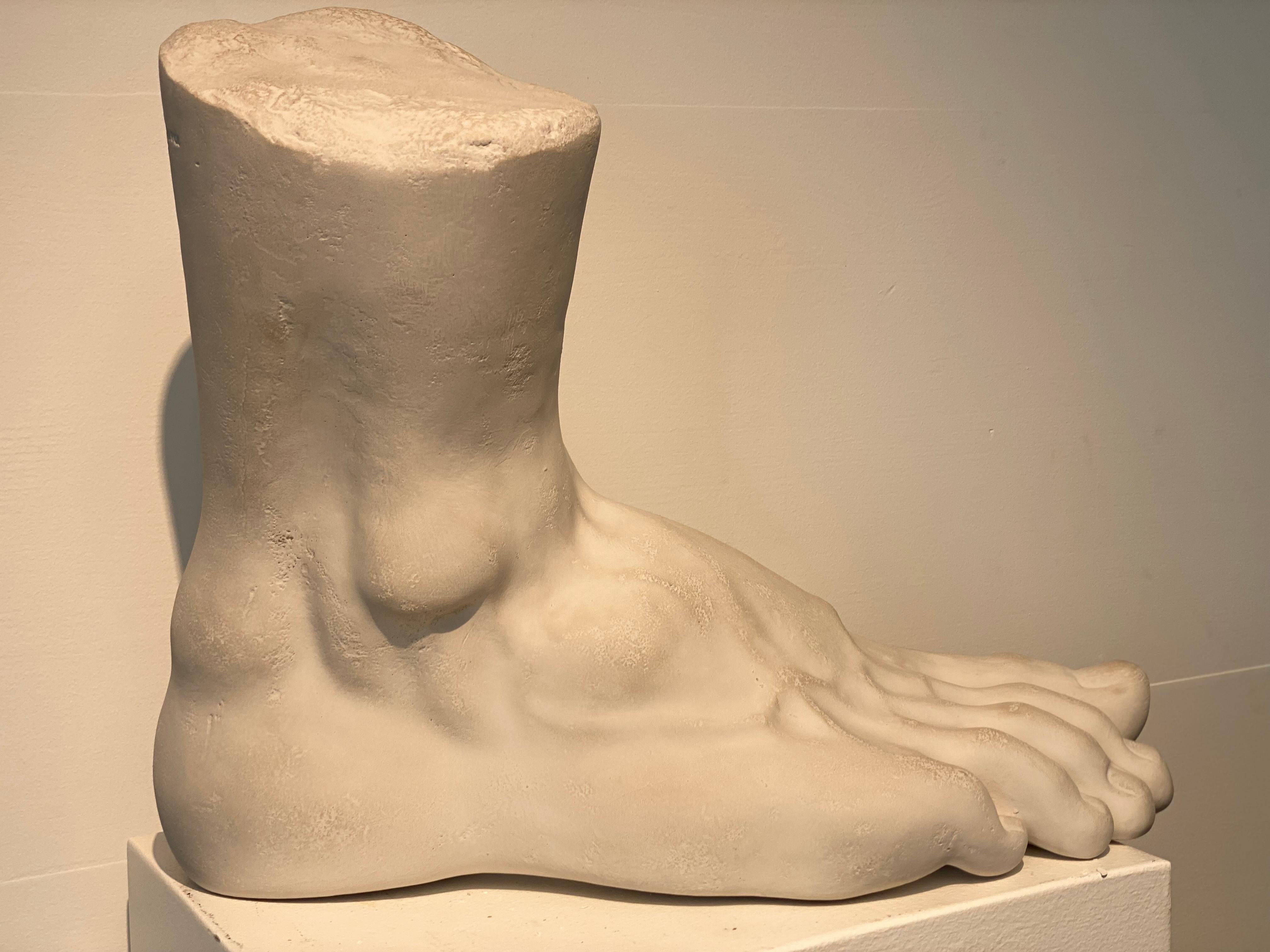 Patinated Decorative model of a Foot For Sale