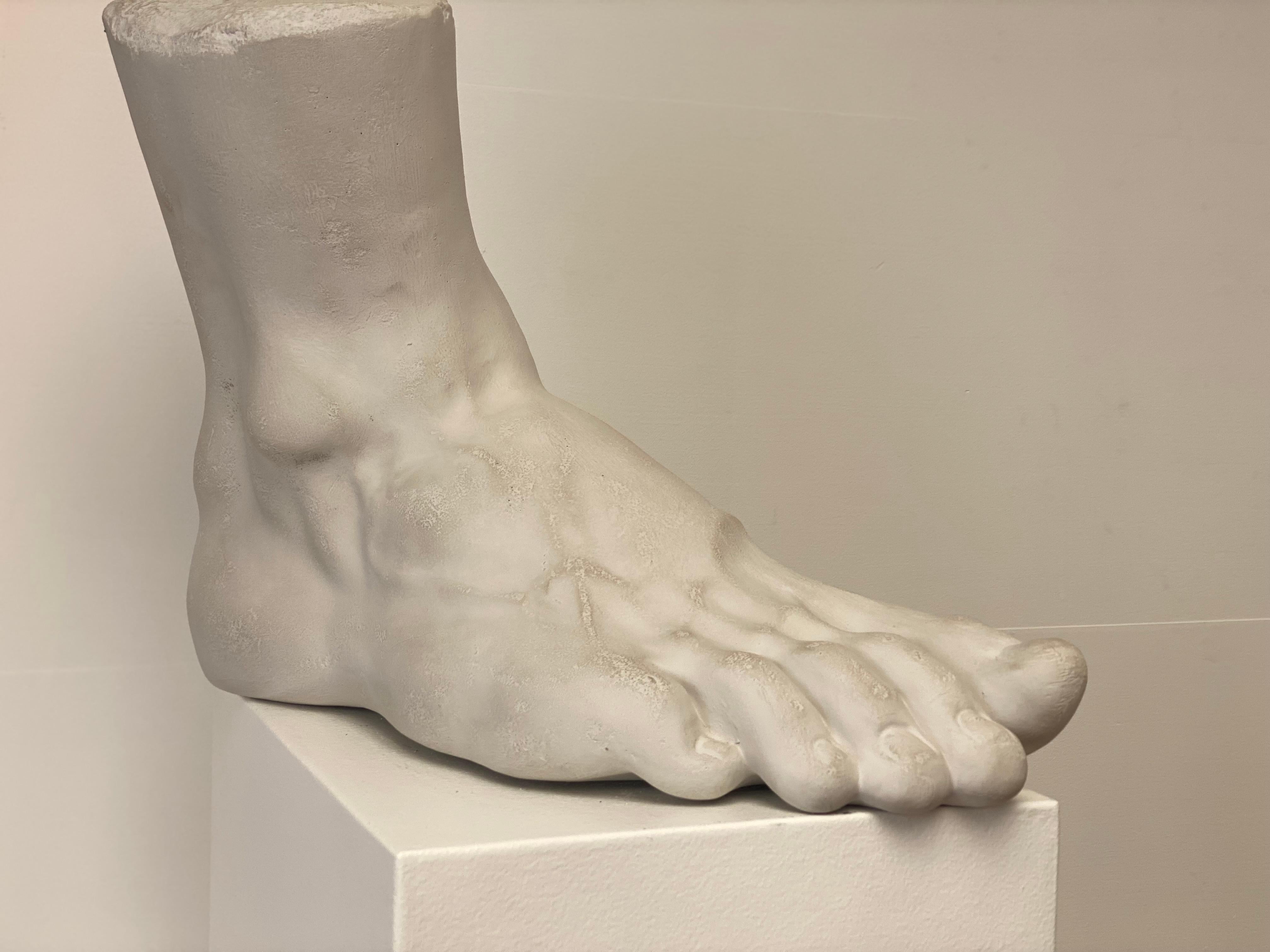 Plaster Decorative model of a Foot For Sale