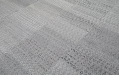 Decorative Modern Flat-Weave Rug in Textured Grey Color