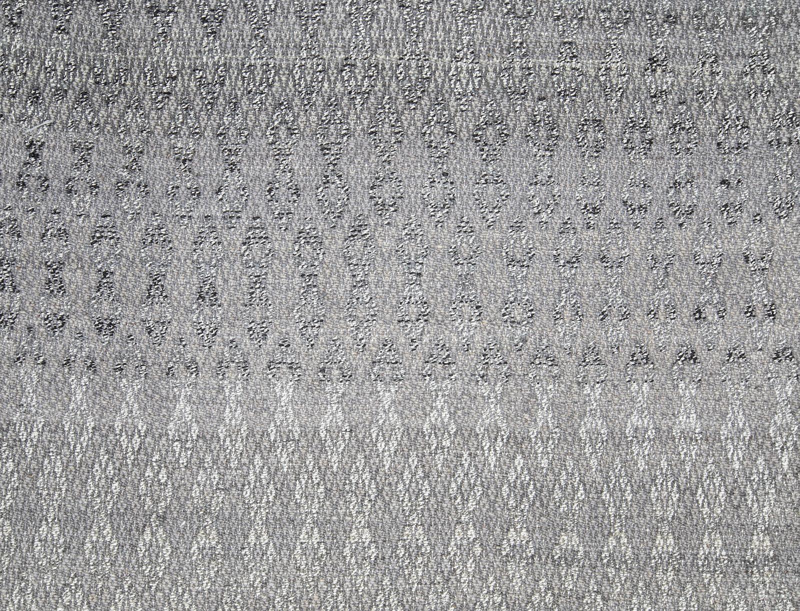 Dekorativer moderner Flachgewebe-Teppich in strukturierter grauer Farbe (Moderne) im Angebot