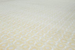 Decorative Modern Handknotted Rug with a Subtle, Geometric Pattern