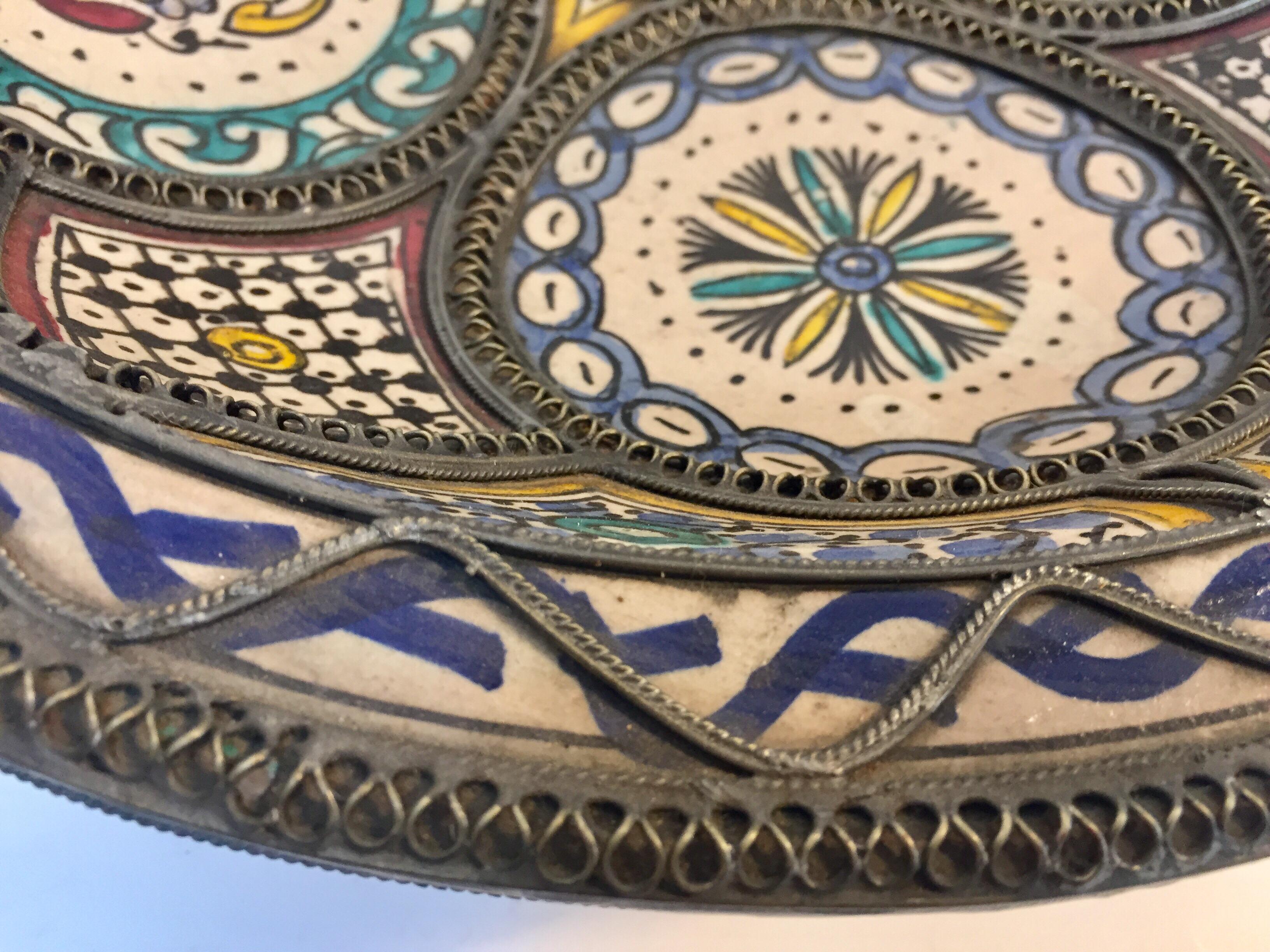 Decorative Moroccan Handcrafted Ceramic Bowl from Fez 9