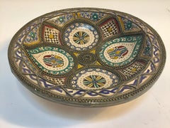Decorative Moroccan Handcrafted Ceramic Bowl from Fez