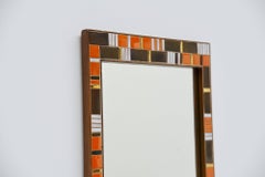 Decorative Mosaic Wall Mounted Mirror, Italy, 1950